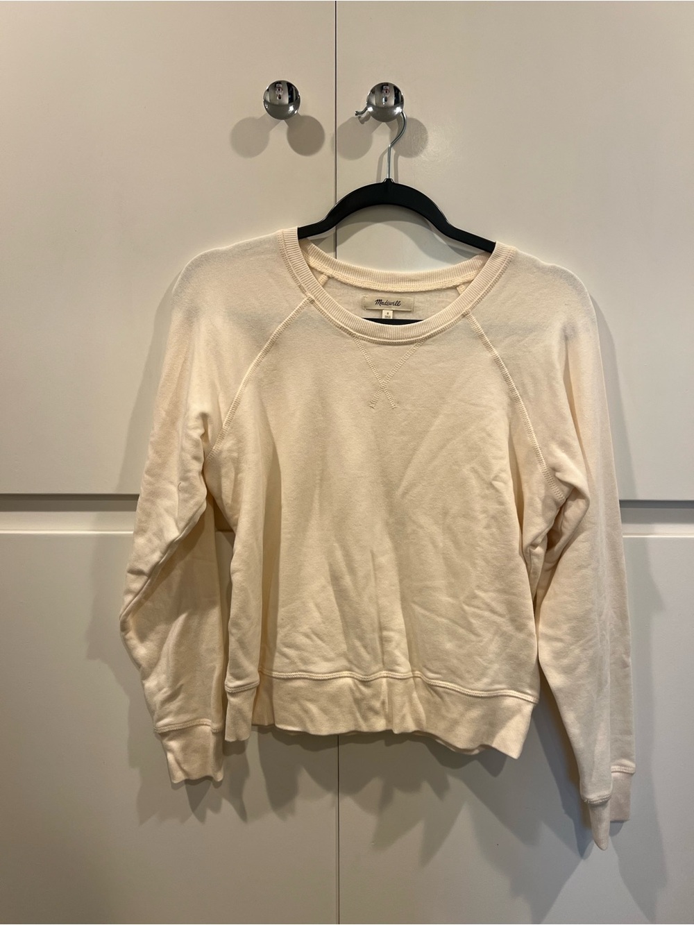 Madewell Ivory Crewneck Sweatshirt